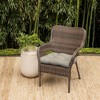 ARDEN earthFIBER Outdoor Wicker Chair Cushion, 2 Pack, 20 x 18, Water Repellent, Fade Resistant 20 x 18, Sandbar Taupe Texture - 2 of 4