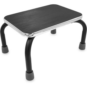 DMI Foot Stool for High Beds, Elderly Daily Living Stool, 300 Pound Weight Capacity, Non-Slip Textured Grip, Safe Stool for Seniors, Portable, Black - 1 of 4