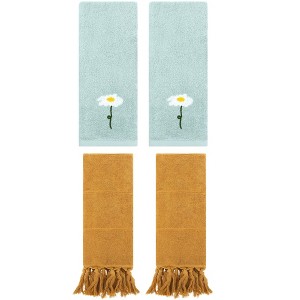 REGALWOVEN 4 Pcs Hand Towels, Absorbent Soft Bath Towel Set for Bathroom - 1 of 4