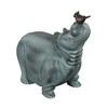SPI Home Hippo and Friend Garden Sculpture – Whimsical Cast Aluminum Outdoor Decor, 18.5" H x 17" W x 10" D - 3 of 4