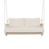 PAGED Swing Chair Outdoor, 1-Piece Woven Rope Swing Sofa with Soft Cushions Seating 2 for Patio, Courtyard and Balcony - 4 of 4