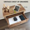 Garvee Chest of Dresser, Vintage Wood 5 Drawer Tall Dresser Storage Organizer for Closet, Bedroom, Nursery, Living Room, Hallway, White - 4 of 4