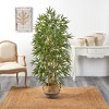 Nearly Natural 64-in Bamboo Artificial Tree Natural Bamboo Trunks in Boho Chic Handmade Cotton & Jute Gray Woven Planter - image 3 of 4