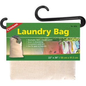 Coghlan's Laundry Bag, Washable 100% Natural Cotton, Drawstring w/ Cord-Lock - 1 of 2