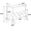 Grungis Heavy Duty Foldable Wagon Cart,Shopping Cart with Big All-Terrain Beach Wheels & Drink Holders,Utility Cart for Camping,Shopping - 3 of 4