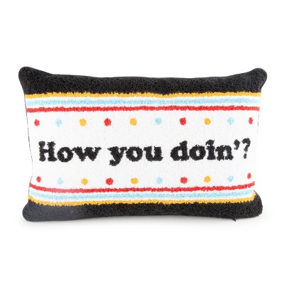 Friends 'How you Doin'?' Throw Pillow Black