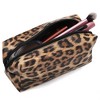 Glamlily 2-Pack Small Leopard Print Travel Cosmetic Makeup Bag, Jewelry Pouch Toiletry Organizer For Women - 3 of 4