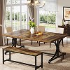 Tribesigns Rectangle Dining Table for 4-6 People, 62.4-Inch Kitchen Table, Industrial Wood Dining Room Table for Living Room - image 2 of 4