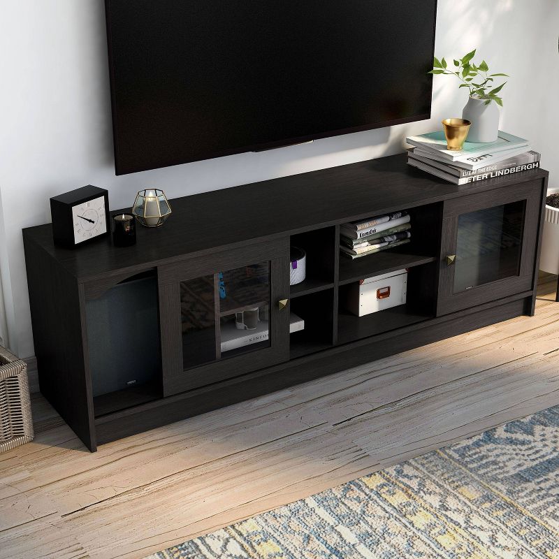 24/7 Shop At Home Jenny Modern TV Stand for TVs up to 70&#34; Espresso, 5 of 14