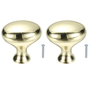 Unique Bargains Zinc Alloy Oval Dresser Cabinet Knobs 1" 2 Pcs - 1 of 4