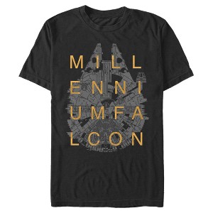 Men's Star Wars Millennium Falcon Bold Galactic T-Shirt - 1 of 4