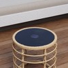 FUFU&GAGA Rattan - Woven Outdoor Side Tables (Set of 2) Auto - Illuminating for Patio & Garden - 4 of 4