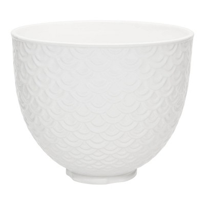 KitchenAid 5qt White Mermaid Lace Ceramic Bowl - White