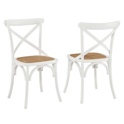 Modway Gear Dining Side Chair Set of 2 White