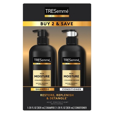 Tresemme Rich Moisture Shampoo and Conditioner Rich Moisture 2 ct for Dry Hair Formulated With Vitamin E and Biotin - 28oz