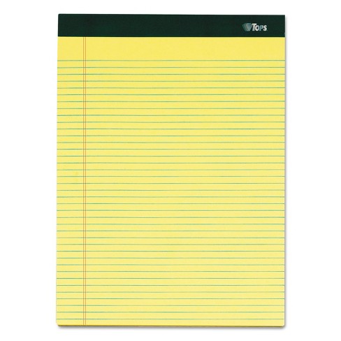 Tops Double Docket Ruled Pads 8 1/2 X 11 3/4 Canary 100 Sheets 6 Pads ...