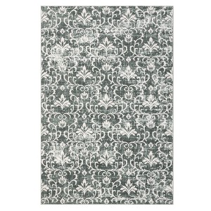 Washable Modern Floral Rug Non Slip Low Pile Rug Soft Contemporary Throw Floor Cover Foldable Indoor Carpet for Living Room Bedroom,Gray Green/8'x10' - 1 of 4