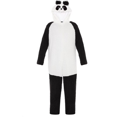  Panda Adult Zip Up Fur Costume Coverall Woobie 