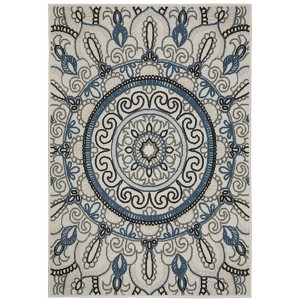 Oriental Weavers Torrey 072J1 Light Grey/ Blue Indoor/Outdoor Area Rug - 9'10" x 12'10" - 1 of 4