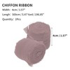 Unique Bargains Ribbon for Crafts Wrapping Christmas Decorative Polyester 196.85"x1.57" 2 Pcs - 2 of 4