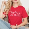 Simply Sage Market Women's Peace Love Baseball Short Sleeve Graphic Tee - 2 of 4