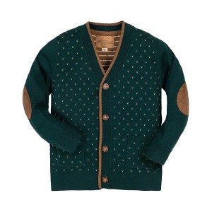 Hope & Henry Boys' Organic Long Sleeve Tipped Cardigan Sweater, Kids - 1 of 4