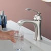 Cobbe Brushed Nickel Vanity Sink Faucets Single Handle Bathroom Faucet Single-Hole Installation - 4 of 4