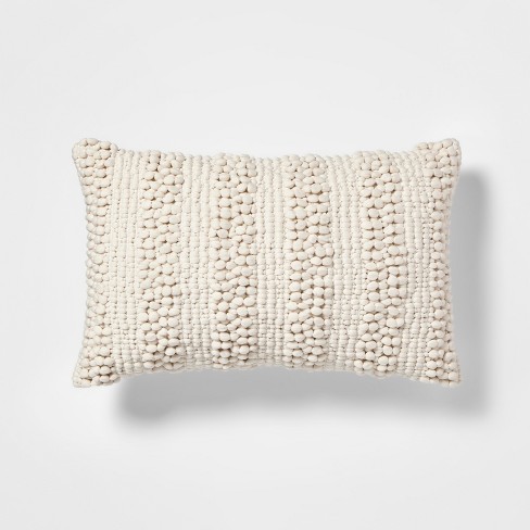 Textured Pom Lumbar Pillow Cream Nate Berkus Project 62 Target