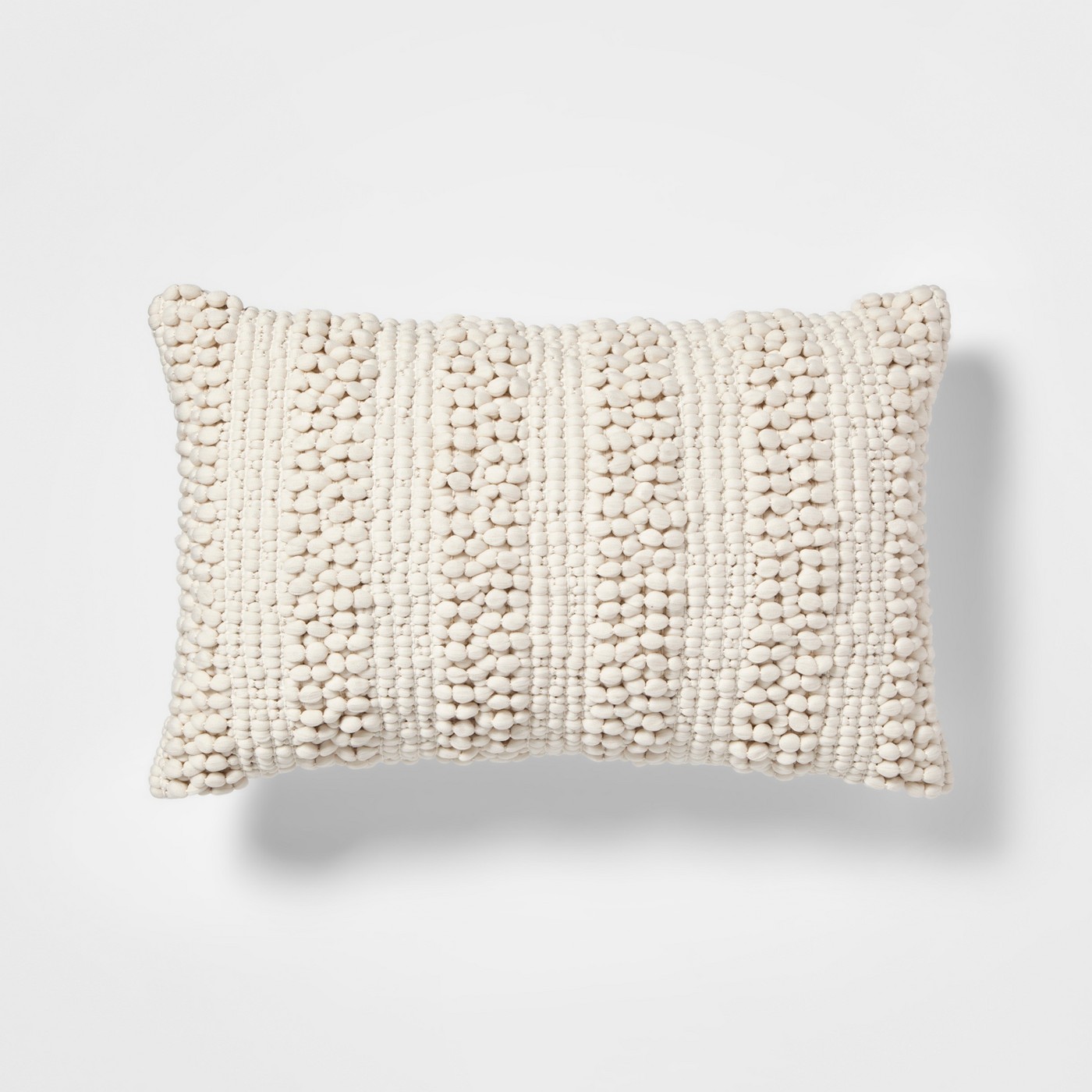 Cream Textured Pom Lumbar Pillow - Project 62â„¢ - image 1 of 2