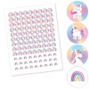 Big Dot of Happiness Mini Unicorn Party Stickers, Rainbow Birthday Round Candy Sticker Favors - Small Labels Fit Chocolate Candy (1 Sheet of 108) - 2 of 4