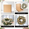 24 Inch Christmas Decoration Elegant Christmas Wreath with Golden Gold & Silver Ornaments, Berries & Faux Greenery - 2 of 4