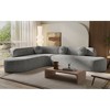 122'' Extra Large Curved Chenille Sectional Sofa with 3 Round Pillows, High-Resilience Foam, No Assembly Required - 4 of 4
