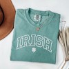 Simply Sage Market Women's Embroidered Irish Varsity Clover St. Patrick's Day Short Sleeve Garment Dyed Tee - 3 of 3