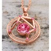 Superstar Zodiac Constellation Pendant Necklace, Premium Crystal Horoscope , or Rose , 18+2 - 2 of 4