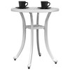 vidaXL Patio Table White 18.9 In.x20.9 In. Cast Aluminum - 4 of 4