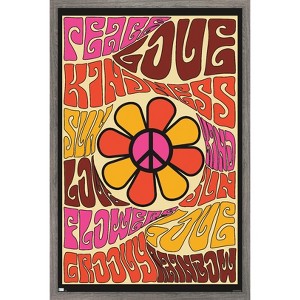Trends International Peace, Love, and Kindness Framed Wall Poster Prints - 1 of 4