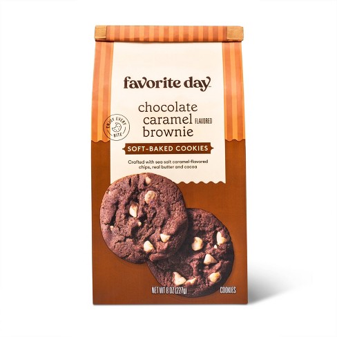 Soft Baked Chocolate Caramel Flavored Brownie Cookie - 8oz - Favorite Day™ - image 1 of 4
