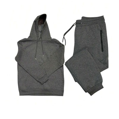 Mens 2 Piece Full Matching Ultra Soft Hoodie And Jogger Set Fleece