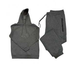 Mens 2 Piece Full Matching Ultra Soft Hoodie And Jogger Set Fleece - 1 of 2