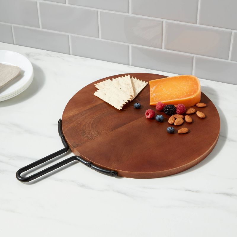 18&#34; x 13&#34; Wood Round Serving Board - Threshold&#8482;, 3 of 7