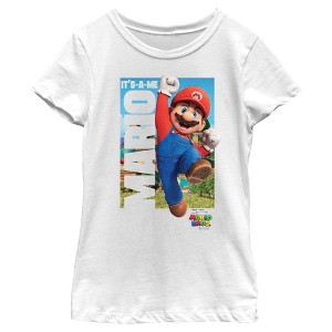 Girl's The Super Mario Bros. Movie Mario It's-A-Me Poster T-Shirt - 1 of 4