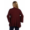 24seven Comfort Apparel Bell Sleeve Flared Open Front Maternity Cardigan - 3 of 4
