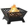 vidaXL Fire Pit with Poker 25.2Inch XXL Steel - 4 of 4