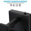 20"(H)Set of 2 Modern Outdoor Wall Lanterns with Black Metal Frame and Clear Glass, Ambient Light Sensors - 2 of 4
