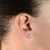Pompeii3 1.70 cttw 14K White Round Cut Studs Earrings Screw Back - 4 of 4