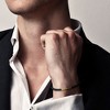EVERLY JEWELRY |Men's Yellow Plated Sterling Silver 4mm Black Titanium Spring Bead Elastic Bracelet - 9 in - 3 of 4