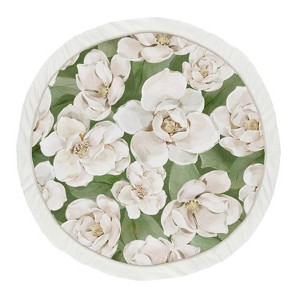 Sweet Jojo Designs Girl Baby Tummy Time Playmat Watercolor Magnolia Green and Ivory - 1 of 4