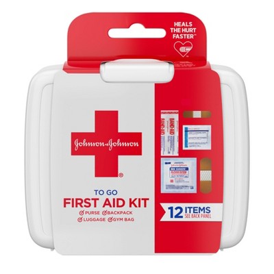 Johnson & Johnson First Aid To Go! Portable Mini Travel Kit - 12pc