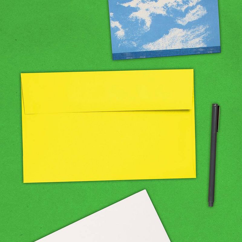 JAM Paper 50pk Brite Hue A10 Envelopes 6" x 9.5", 5 of 6