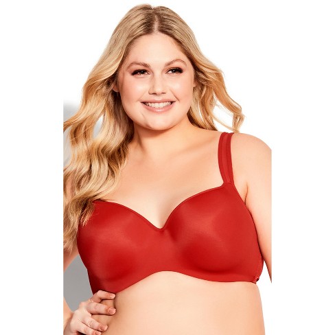 Avenue Body  Women's Plus Size Fashion Balconette Bra - Salsa Red - 50d :  Target